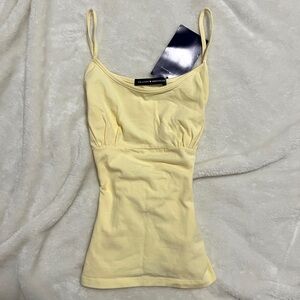 brandy melville butter yellow victoria tank top